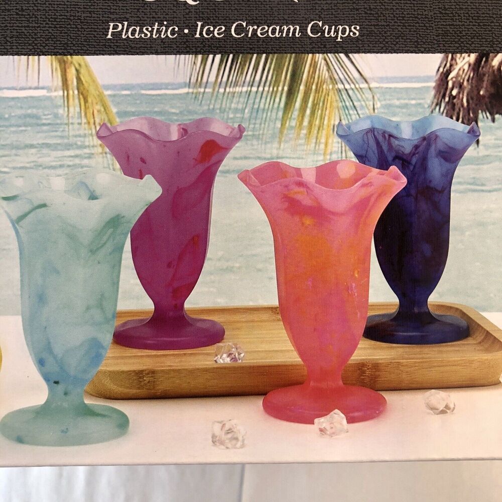 Set of 4 🍦🍧🧃ICE CREAM MARGARITA JUICE cone dessert - Picture 3 of 4